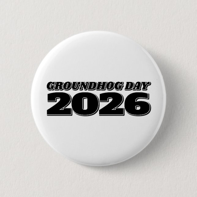 Badge Rond 5 Cm Jour de la marmotte 2026 (Devant)