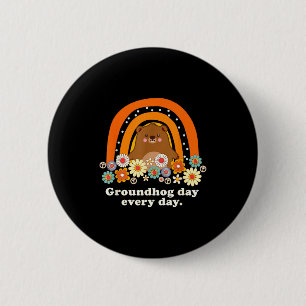 Badge Rond 5 Cm Jour de la marmotte, tous les jours Marmotte migno