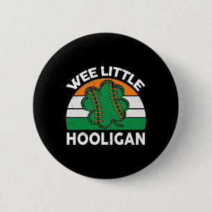 Badge Rond 5 Cm Jour de la Saint-Patrick Bysebyll Wee Little Hooli