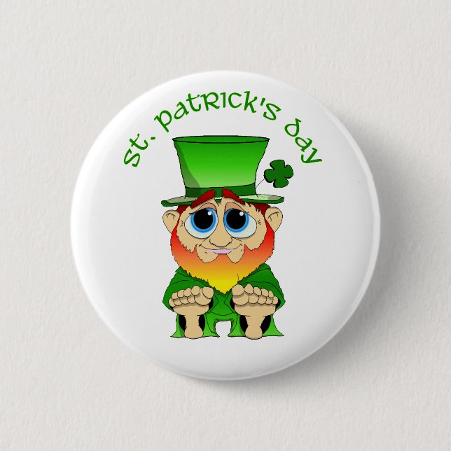 Badge Rond 5 Cm Jour de la Saint Patrick de cajolerie de Lil (Devant)