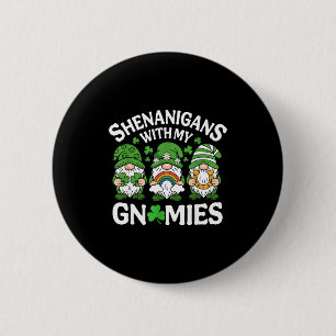 Badge Rond 5 Cm jour de la saint patrick lutin shamrock gnomes irl