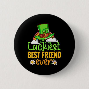 Badge Rond 5 Cm Jour de la Saint-Patrick Meilleure Amie la Plus Ch