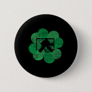 Badge Rond 5 Cm Jour de la Saint Patrick quatre feuilles Clover -