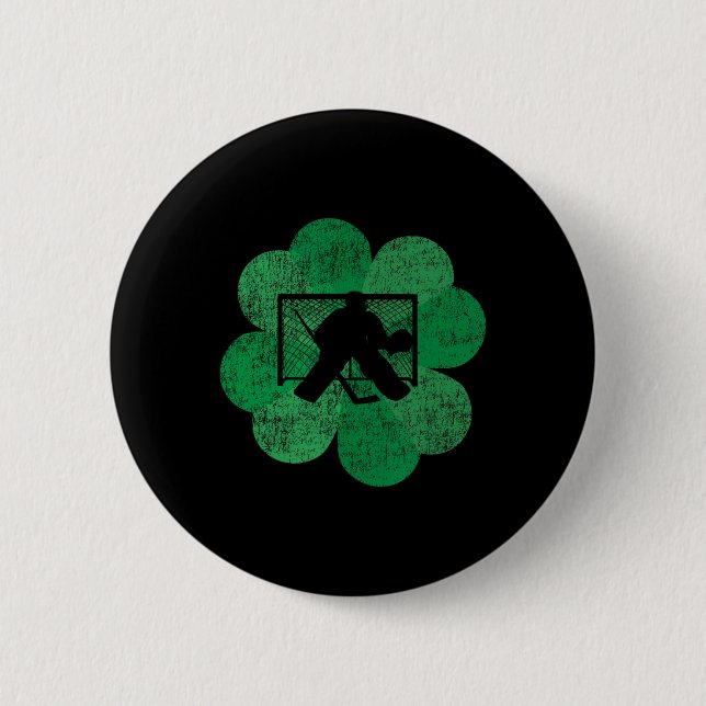 Badge Rond 5 Cm Jour de la Saint Patrick quatre feuilles Clover -  (Devant)