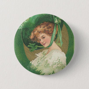 Badge Rond 5 Cm Jour de la Saint Patrick vintage