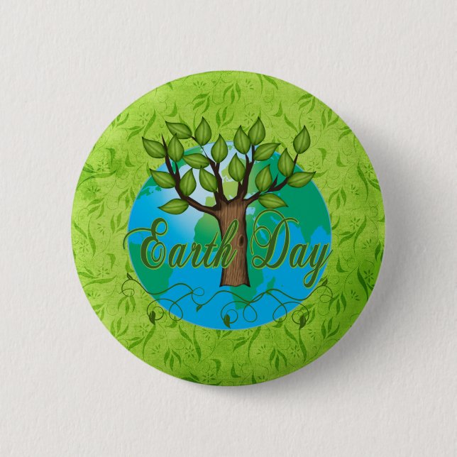 Badge Rond 5 Cm Jour de la terre (Devant)