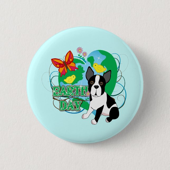 Badge Rond 5 Cm Jour de la terre (Devant)