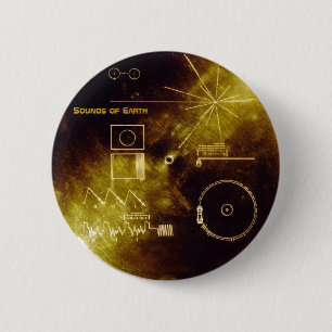 Badge Rond 5 Cm Jour de la Terre 2012 - Disque d'or Sounds of Eart