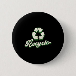 Badge Rond 5 Cm Jour de la terre recyclage recyclé vintage homme f