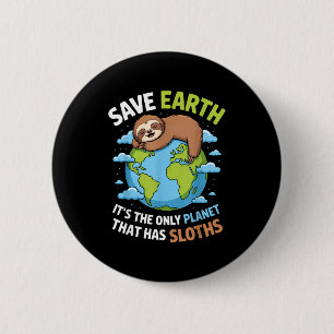 Badge Rond 5 Cm Jour de la terre sauver la terre la seule planète