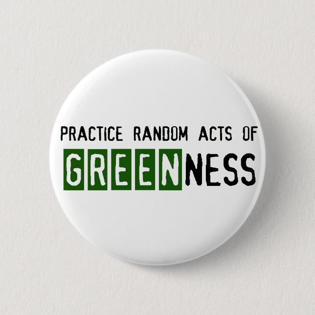 Badge Rond 5 Cm Jour de la terre - soyez vert (Devant)