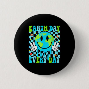 Badge Rond 5 Cm Jour de la Terre tous les jours goutte à goutte si