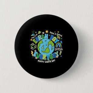 Badge Rond 5 Cm Jour de la Terre tous les jours sauvez la planète