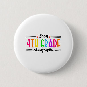 Badge Rond 5 Cm Jour De L'École 2023 Autographe 4ème Graduation