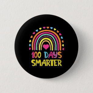Badge Rond 5 Cm Jour De L'École Arc-En-Ciel 100 Jours Jardin D'Enf