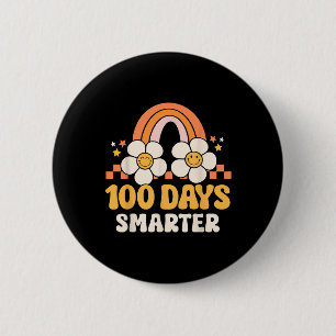 Badge Rond 5 Cm Jour De L'École Enseignant 100 Jours Arc-En-Ciel S