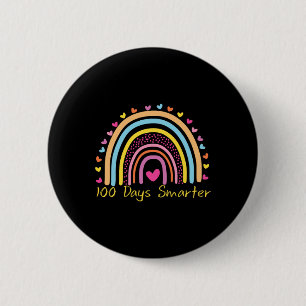 Badge Rond 5 Cm Jour De L'École Enseignant 100 Jours Arc-En-Ciel S