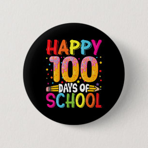 Badge Rond 5 Cm Jour De L'École Enseignants Enfants Joyeux 100 Jou
