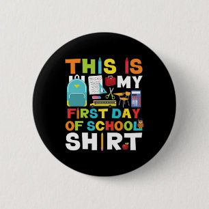 Badge Rond 5 Cm Jour De L'École Garçons Filles Retour À L'École