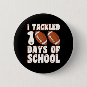 Badge Rond 5 Cm Jour De L'École J'Ai Attaqué 100 Jours De Garçons