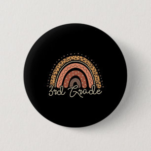 Badge Rond 5 Cm Jour De L'École Troisième 3E Année Retour À L'Écol