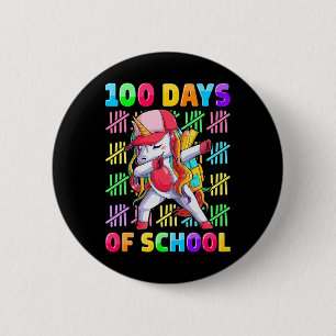 Badge Rond 5 Cm Jour De L'École Unicorne Pour Les Filles Enfants J