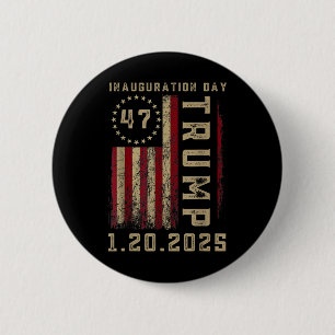 Badge Rond 5 Cm Jour de l'investiture du président Donald Trump 20
