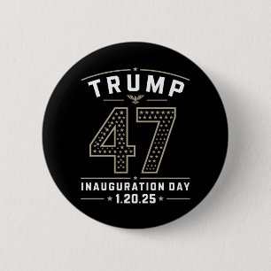 Badge Rond 5 Cm Jour de l'investiture du président Trump 20 janvie
