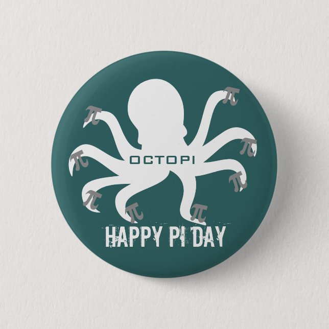 Badge Rond 5 Cm Jour de l'octopi (Devant)