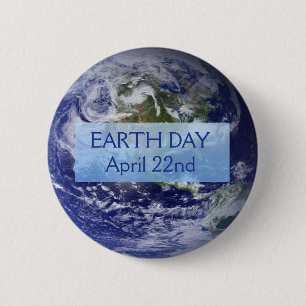 Badge Rond 5 Cm Jour de l'terre 22 avril Bouton