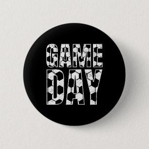 Badge Rond 5 Cm Jour de match de football Vie de mère de footballe