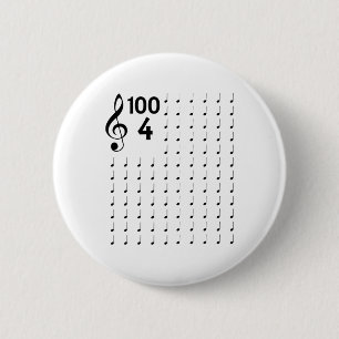 Badge Rond 5 Cm Jour De Notes De Musique De L'école Professeur De