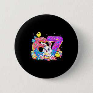 Badge Rond 5 Cm Jour de Pâques Drôle 67 Six Sept Mème Jolie Fille 