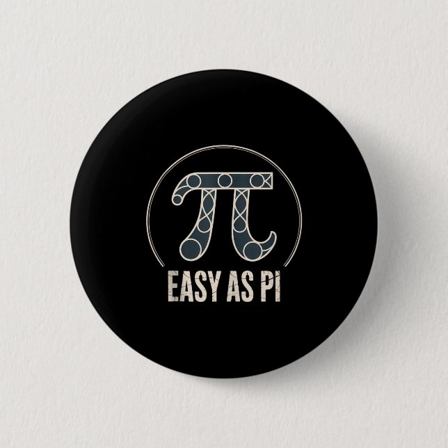 Badge Rond 5 Cm Jour de Pi 14 mars Math Nerd Tarte Nourriture Cade (Devant)