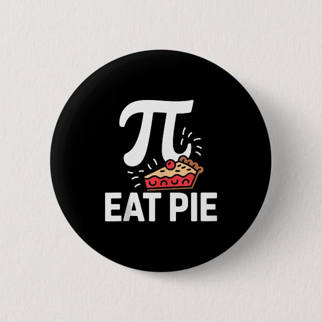 Badge Rond 5 Cm Jour de Pi 14 mars Math Nerd Tarte Nourriture Cade (Devant)