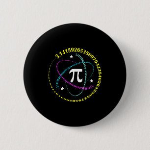 Badge Rond 5 Cm Jour de Pi 3,14 Numéro Pi Symbole Mathématiques Ca