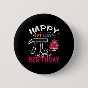 Badge Rond 5 Cm Jour de Pi Anniversaire Amoureux des Maths Joyeux