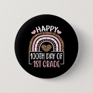 Badge Rond 5 Cm Jour De Première Année Amusants 100 Jours D'Enseig