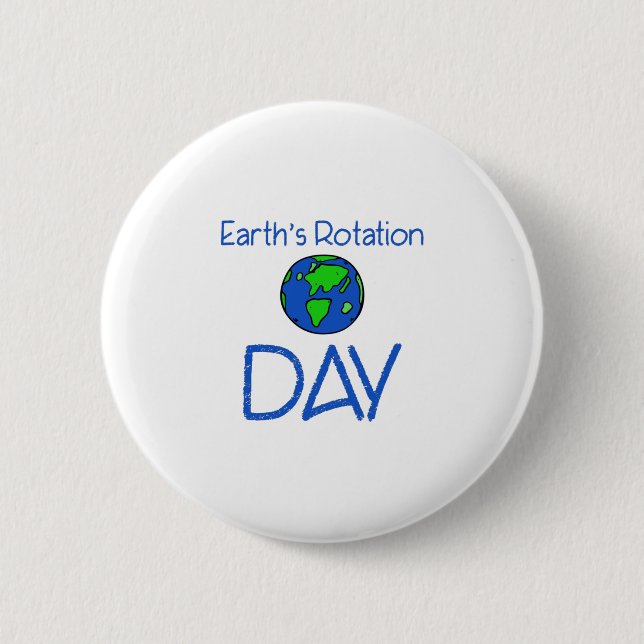 Badge Rond 5 Cm Jour de rotation des terres (Devant)