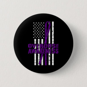 Badge Rond 5 Cm Jour de sensibilisation aux surdoses Famille contr
