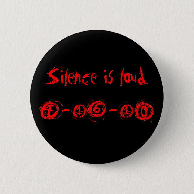 Badge Rond 5 Cm Jour de silence (Devant)