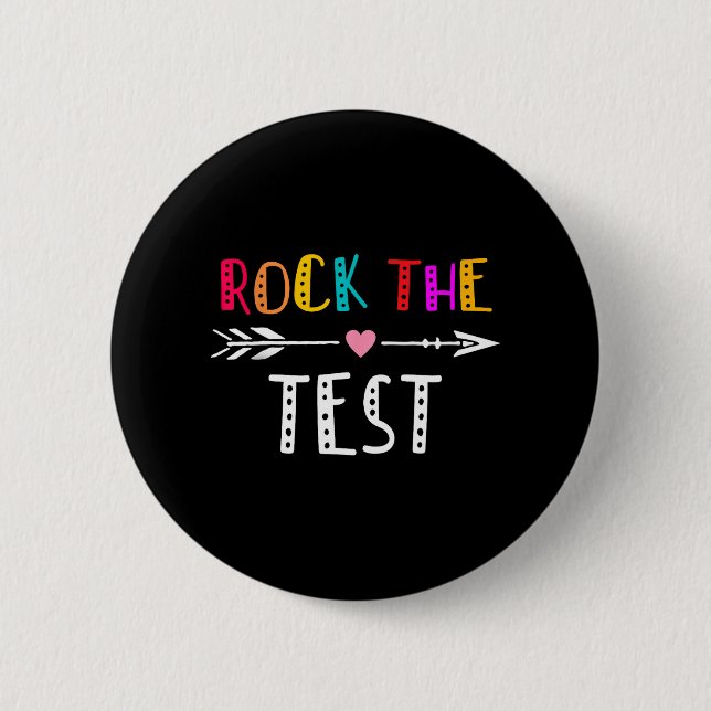 Badge Rond 5 Cm Jour de test de l'enseignant de test Jour de test  (Devant)