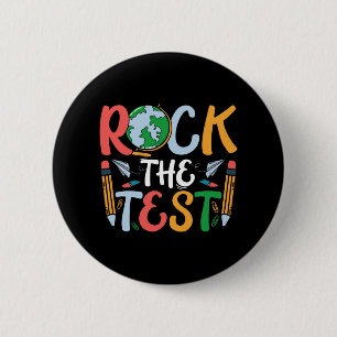 Badge Rond 5 Cm Jour de test de l'enseignant de test Jour de test