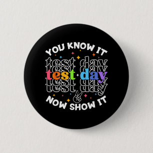 Badge Rond 5 Cm Jour de test Jour de test Enseignant Jour de test