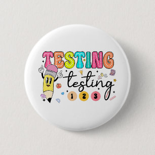 Badge Rond 5 Cm Jour de test Yall Test Day Enseignant