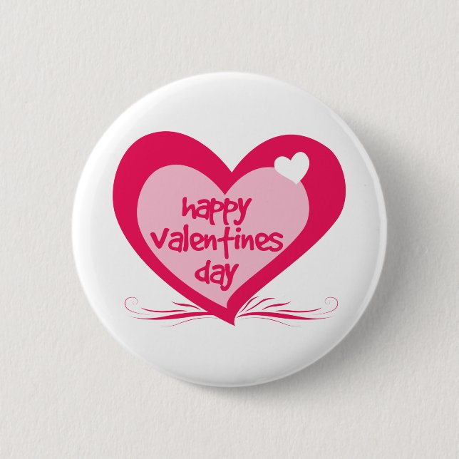 Badge Rond 5 Cm Jour de Valentines heureux (Devant)