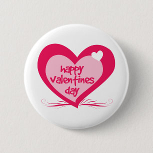 Badge Rond 5 Cm Jour de Valentines heureux