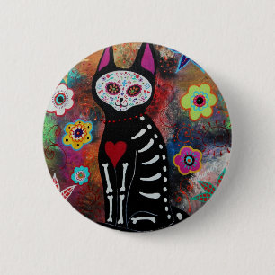 Badge Rond 5 Cm Jour d'EL Gato de la peinture morte par Prisarts