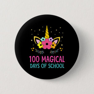 Badge Rond 5 Cm Jour D'Enfance Pour Les Filles 100 Jours Magiques