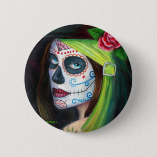 Badge Rond 5 Cm Jour des morts par Lori Karels